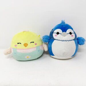 Squishmallows Lot of 2 - Aimee the Easter Chick & Babs the Blue Jay 5" Plush Toy